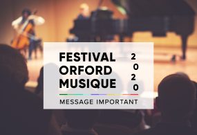 Festival Orford Musique 2020 - Annulation